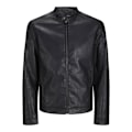 Miniatyrbillede 3 af 7: Jack & Jones Dylan Clean Læderjakke Sort 2XL Mand