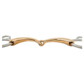 Miniatyrbillede 2 af 2: Br Enkeltleddet Snaffle Anatomisk Pessoa Soft Contact 16 Mm Ring 70 Mm Snaffle Gylden 12.5 cm
