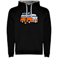 Miniatyrbillede 1 af 4: Kruskis Hættetrøje Hippie Van Snowboard Two-colour Sort 3XL Mand