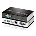 Miniatyrbillede 1 af 3: Aten Adgangspunkt Kvm Usb Vga Extensor 150 M Sort