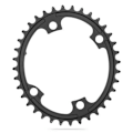 Miniatyrbillede 1 af 3: Absolute Black Oval 2x Asymmetric Shimano 9100/8000 110 Bcd Kædehjul Sort 52t