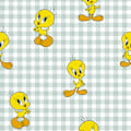 Miniatyrbillede 4 af 4: Play Fabrics Dynejakke Med Knapper Tweety Vichy Til 90 Seng 155x220 Cm
