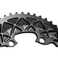 Miniatyrbillede 3 af 3: Absolute Black Oval 2x Asymmetric Shimano 9100/8000 110 Bcd Kædehjul Sort 52t