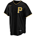 Miniatyrbillede 1 af 2: Nike Kortærmet T-shirt Med Rund Hals Pittsburgh Pirates Official Replica Alternate Sort L Mand