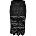 Miniatyrbillede 3 af 3: Urban Classics Crochet Midinederdel Sort 4XL Kvinde