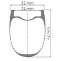 Pikkukuva 2 / 2: Dt Swiss Tien Takapyörä Grc 1400 Spline 42 Cl Disc Tubeless Musta 12 x 142 mm / Campagnolo N3W