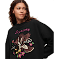 Miniatyrbillede 2 af 5: Superdry Suika Embroidered Loose Sweatshirt Sort S Kvinde