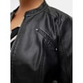 Miniatyrbillede 5 af 6: Vero Moda Curve Cfavodona Læderjakke Sort 52 Kvinde