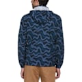 Miniatyrbillede 2 af 4: Original Penguin Ripstop Aop Wavy Jakke Blå M Mand