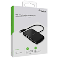 Miniatyrbillede 9 af 9: Belkin Usb-c Multimedia And Charge Adapter Sort