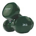 Miniatyrbillede 3 af 8: Tunturi Vynil Dumb 2kg 2 Enheder Grøn 2 kg