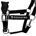 Pikkukuva 2 / 5: Equestro Shaped Fleece Riimu Ja Talutin Musta Full