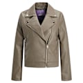 Miniatyrbillede 3 af 8: Jack & Jones Læderjakke Gail Faux Biker Brun XS Kvinde