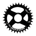 Miniatyrbillede 1 af 2: Rotor Kæderring Round Direct Mount Ring Sort 28t