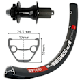 Miniatyrbillede 2 af 2: Xlc Mtb Baghjul Dt Swiss 466d Evo 27.5´´ 6b Disc Sort 12 x 142 mm / Shimano/Sram HG