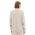 Miniatyrbillede 2 af 6: Tom Tailor Sweater 1037737 Knit Structured Batwing Beige M Kvinde
