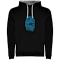Miniatyrbillede 1 af 4: Kruskis Mountain Fingerprint Two-colour Hættetrøje Sort 2XL Mand