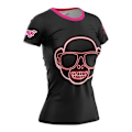 Miniatyrbillede 1 af 3: Otso Kortærmet T-shirt Emoji Monkey Neon Sort XS Kvinde