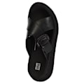 Miniatyrbillede 4 af 4: Fitflop F-mode Espadrille Buckle Leather Flatform Slides Klipklapper Sort EU 37 Kvinde