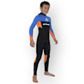 Miniatyrbillede 3 af 3: Kynay Ungdom Langærmet Neoprendragt Med Lynlås Bagpå Surf Neoprene Ultra Stretch 4/3 Mm Flerfarvet 8 Years