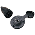 Miniatyrbillede 1 af 2: Sea-dog Line Polariseret Pin Elektrisk Stik 4 Sort 5 A