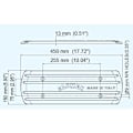 Miniatyrbillede 2 af 2: Glomex Rektangulær Jordplade Ra207 Brun 455 x 150 x 13 mm