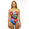 Miniatyrbillede 1 af 2: Turbo Badedragt Cuba Colours Flerfarvet 2XL Kvinde