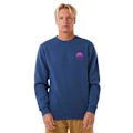 Miniatyrbillede 1 af 6: Rip Curl Wetsuit Icon Sweatshirt Blå L Mand