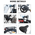 Miniatyrbillede 11 af 11: Elcykel med servostyring HedaTX TX520, midterdrev 250W, 48V 13Ah batteri, 27,5", til bycykling