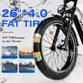 Miniatyrbillede 9 af 11: Tifgalop ES7 26" Elcykel med store dæk 750W 52V 19Ah Rækkevidde 40-90 km