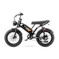 Miniatyrbillede 4 af 11: Fed elcykel 20" PURE UNICORN U5, 1000W 19.2Ah, Moto Style, Sort