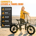 Miniatyrbillede 2 af 6: Sammenklappelig elcykel Vitilan V3 2.0 - Motor 48V 750 W - Hydrauliske skivebremser - Terrængående