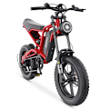 Miniatyrbillede 4 af 11: Elektrisk Dirt Bike Hidoes B6 - 20" - 1200W 48V 17.5Ah - Rød