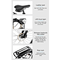 Miniatyrbillede 10 af 11: El-bycykel HedaTX TX10, 27,5", 500W motor 48V 19,2Ah batteri