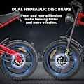 Miniatyrbillede 9 af 11: Elektrisk Dirt Bike Hidoes B6 - 20" - 1200W 48V 17.5Ah - Rød