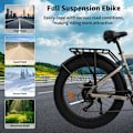 Miniatyrbild 9 av 9: Elmountainbike Orlms MX500, 2*1000W motor, 52V 25Ah batteri, 26", helfjädring