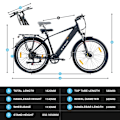 Miniatyrbillede 11 af 11: Elcykel TTGO M300, 250W momentsensor, 36V 20Ah, 27,5" til pendling og fritid