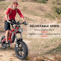 Miniatyrbillede 11 af 11: Elektrisk Dirt Bike Hidoes B6 - 20" - 1200W 48V 17.5Ah - Rød