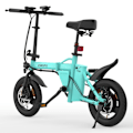 Miniatyrbillede 7 af 8: Mini foldbar elcykel ESKUTE F100, 14", 250W motor 36V 9Ah batteri, til piger