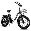 Miniatyrbillede 4 af 9: Sammenklappelig Step-Thru Elcykel CMACEWHEEL Y20, 750W 48V 18Ah, Fat Tire, Sort