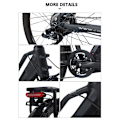 Miniatyrbillede 10 af 10: El-bycykel Hedatx TXC10, motor 48V 250W, 19,2Ah batteri, 9 gear