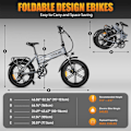 Miniatyrbillede 2 af 3: Sammenklappelig elcykel Vitilan V3 2.0 - Motor 48V 750 W - Hydrauliske skivebremser - Terrængående