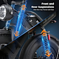 Miniatyrbillede 11 af 11: Fed elcykel 20" PURE UNICORN U5, 1000W 19.2Ah, Moto Style, Sort