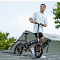 Miniatyrbillede 6 af 8: Urban Elcykel DYU A16, Motor 36V 250W, Kan køres på benzin, Sort