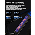 Miniatyrbillede 7 af 10: Elektrisk mountainbike HedaTX TX11, 27,5", 500W midtermotor, 48V 15Ah batteri