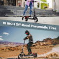 Miniatyrbillede 9 af 9: iSinwheel GT1 Sammenklappelig El-Scooter - 10" - 800W 48V 10Ah - App-styring