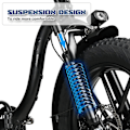 Miniatyrbillede 8 af 9: Sammenklappelig Step-Thru Elcykel CMACEWHEEL Y20, 750W 48V 18Ah, Fat Tire, Sort