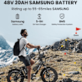 Miniatyrbillede 8 af 11: Taittuva sähköpyörä Vitilan U7 2.0 - 20" - Läpiajo - Moottori 48V 750W - 20Ah akku