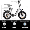 Pikkukuva 5 / 10: Taittuva sähköpyörä TTGO F6, 250 W, vääntömomentti 45 Nm, 25 Ah, vihreä
