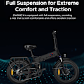 Miniatyrbillede 4 af 9: Sammenklappelig elcykel ENGWE Engine X, Motor 48V 250W, Fuld Affjedring, 100 km Rækkevidde